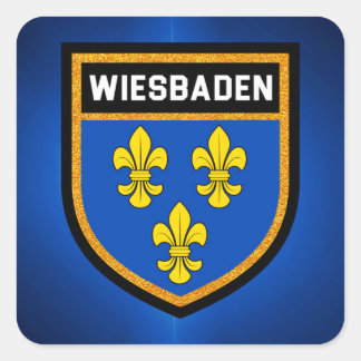 Sticker Carré Drapeau de Wiesbaden