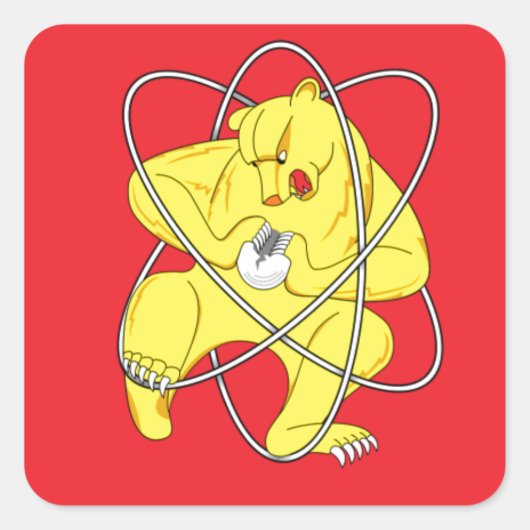 Sticker Carré Drapeau de Zheleznogorsk (Devant)