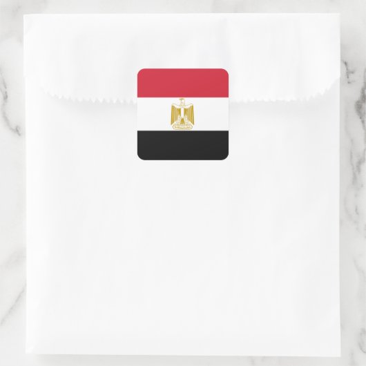 Sticker Carré Drapeau d'Egyptian (Sac)