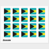 Sticker Carré Drapeau des Bahamas (Feuille)