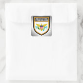 Sticker Carré Drapeau des îles Vierges américaines (Sac)