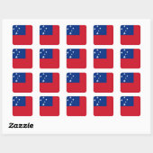 Sticker Carré Drapeau des Samoa (Feuille)