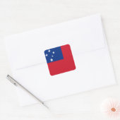 Sticker Carré Drapeau des Samoa (Enveloppe)