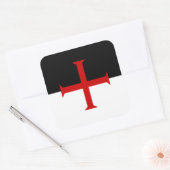 Sticker Carré Drapeau des Templiers (Enveloppe)