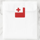 Sticker Carré Drapeau des Tonga (Sac)