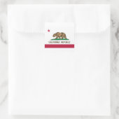 Sticker Carré Drapeau d'État de Californie (Sac)