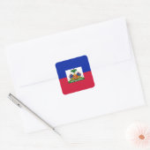 Sticker Carré Drapeau d'Haïti - Drapeau d'Haïti (Enveloppe)