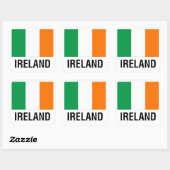 STICKER CARRÉ DRAPEAU D'IRLANDE (Feuille)