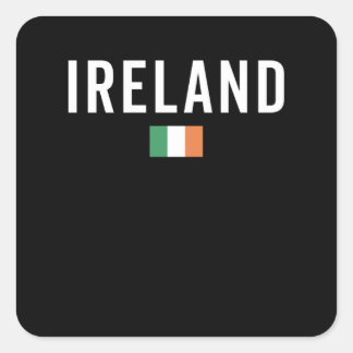 Sticker Carré Drapeau d'Irlande - Drapeau patriotique