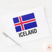 STICKER CARRÉ DRAPEAU D'ISLANDE (Enveloppe)