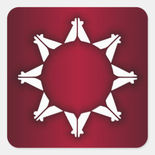 Sticker Carré Drapeau d'Oglala Lakota