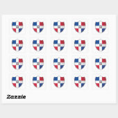 Sticker Carré Drapeau Dominique Silver Shield (Feuille)
