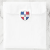 Sticker Carré Drapeau Dominique Silver Shield (Sac)