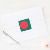 Sticker Carré Drapeau du Bangladesh (Enveloppe)
