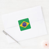 Sticker Carré Drapeau du Brésil Bandeira do Brasil (Enveloppe)