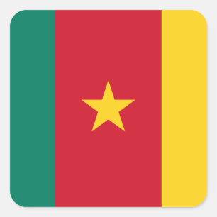 Sticker Carré Drapeau du Cameroun