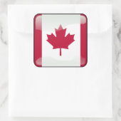 Sticker Carré Drapeau du Canada (Sac)