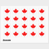 Sticker Carré Drapeau du Canada (Feuille)