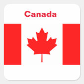 Sticker Carré Drapeau du Canada (Devant)