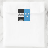 Sticker Carré Drapeau du canton d'Argovie (Sac)