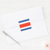 Sticker Carré Drapeau du Costa Rica (Enveloppe)
