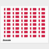 Sticker Carré Drapeau du Danemark (Feuille)