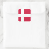 Sticker Carré Drapeau du Danemark (Sac)