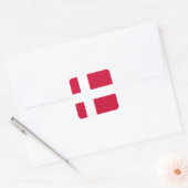 Sticker Carré Drapeau du Danemark (Enveloppe)
