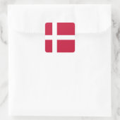 Sticker Carré Drapeau du Danemark (Sac)