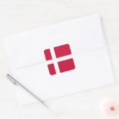 Sticker Carré Drapeau du Danemark (Enveloppe)
