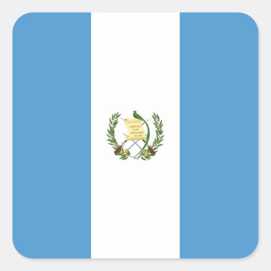Sticker Carré Drapeau du Guatemala (Devant)