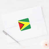 Sticker Carré Drapeau du Guyana (Enveloppe)