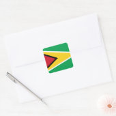 Sticker Carré Drapeau du Guyana (Guyana) (Enveloppe)