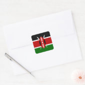 Sticker Carré Drapeau du Kenya (Enveloppe)