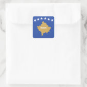 Sticker Carré Drapeau du Kosovo (Sac)