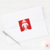 Sticker Carré Drapeau du Laos (1952-1975) - ທຸ ງ ຊ າ ດ ລ າ (Enveloppe)