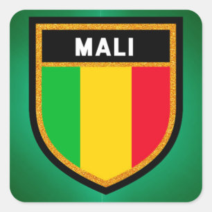 Sticker Carré Drapeau du Mali
