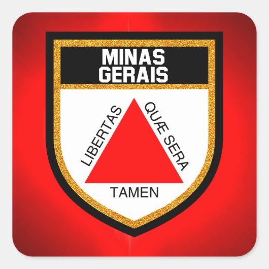 Sticker Carré Drapeau du Minas Gerais (Devant)