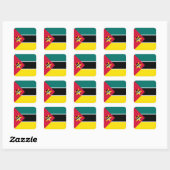 Sticker Carré Drapeau du Mozambique (Feuille)