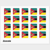 Sticker Carré Drapeau du Mozambique (Feuille)