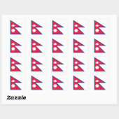 Sticker Carré Drapeau du Népal (Feuille)
