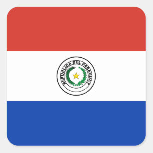 Sticker Carré Drapeau du Paraguay (Paraguay)