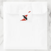 Sticker Carré drapeau du pays de trinidad tobago (Sac)