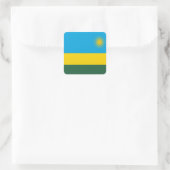 Sticker Carré Drapeau du Rwanda (Sac)