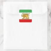 Sticker Carré Drapeau du Shah d'Iran (1964-1980) ♥880 ♥ ♥er (Sac)