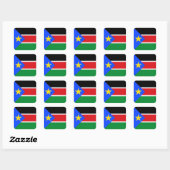 Sticker Carré Drapeau du Soudan du Sud (Feuille)