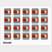 Sticker Carré Drapeau du Swaziland (Feuille)