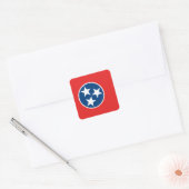 Sticker Carré Drapeau du Tennessee (Enveloppe)