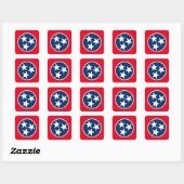 Sticker Carré Drapeau du Tennessee (Feuille)