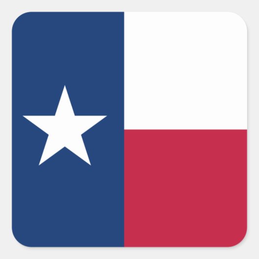 Sticker Carré Drapeau du Texas (Devant)